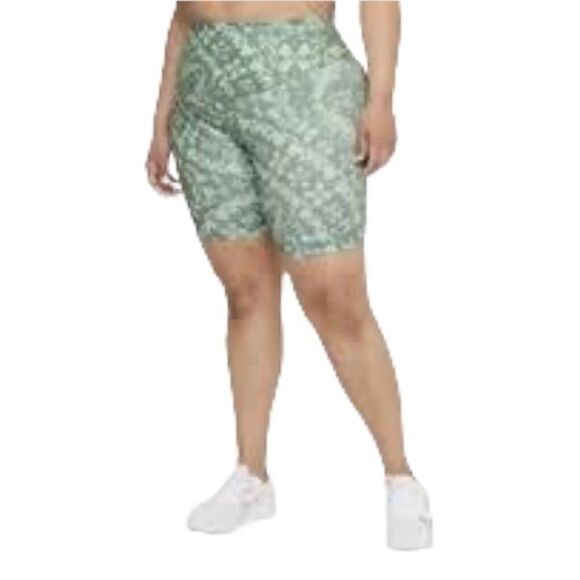 The Nike On Mid Rise Shorts Dri Fit Performance Workout Biker Floral Gym - Picture 8 of 8
